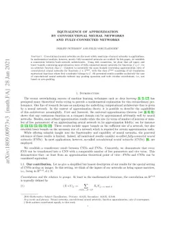 Equivalence of approximation by convolutional neural networks and
  fully-connected networks