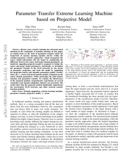 Parameter Transfer Extreme Learning Machine based on Projective Model