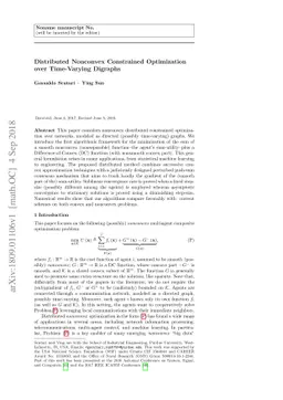 Distributed Nonconvex Constrained Optimization over Time-Varying
  Digraphs