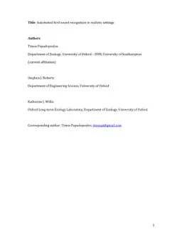 Automated bird sound recognition in realistic settings