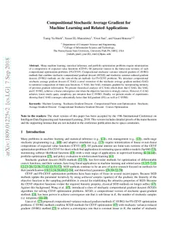 Compositional Stochastic Average Gradient for Machine Learning and
  Related Applications