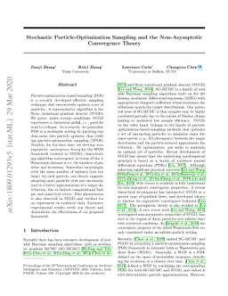 Stochastic Particle-Optimization Sampling and the Non-Asymptotic
  Convergence Theory