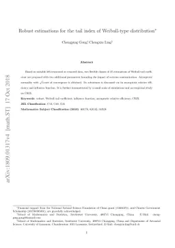 Robust estimations for the tail index of Weibull-type distribution