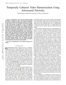 Temporally Coherent Video Harmonization Using Adversarial Networks