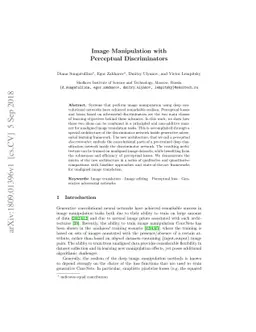 Image Manipulation with Perceptual Discriminators
