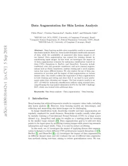 Data Augmentation for Skin Lesion Analysis