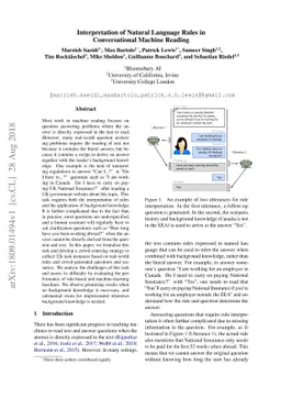 Interpretation of Natural Language Rules in Conversational Machine
  Reading