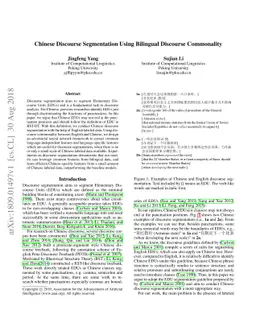 Chinese Discourse Segmentation Using Bilingual Discourse Commonality