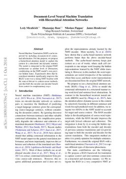 Document-Level Neural Machine Translation with Hierarchical Attention
  Networks