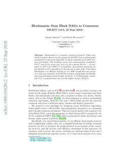 Blockmania: from Block DAGs to Consensus