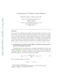 A Limitation of V-Matrix based Methods