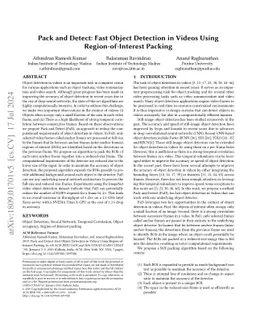 Pack and Detect: Fast Object Detection in Videos Using
  Region-of-Interest Packing