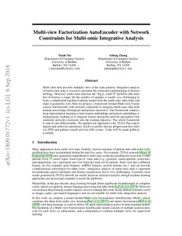 Multi-view Factorization AutoEncoder with Network Constraints for
  Multi-omic Integrative Analysis