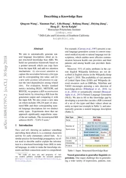 Describing a Knowledge Base