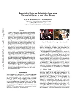 Improbotics: Exploring the Imitation Game using Machine Intelligence in
  Improvised Theatre