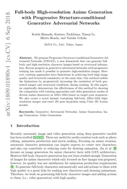 Full-body High-resolution Anime Generation with Progressive
  Structure-conditional Generative Adversarial Networks