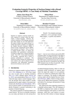 Evaluating Syntactic Properties of Seq2seq Output with a Broad Coverage
  HPSG: A Case Study on Machine Translation