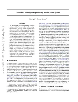 Scalable Learning in Reproducing Kernel Krein Spaces
