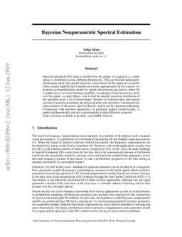 Bayesian Nonparametric Spectral Estimation
