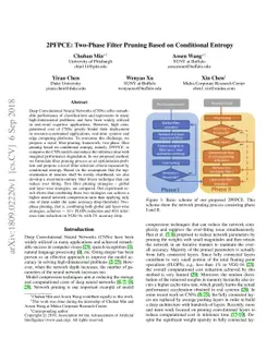 2PFPCE: Two-Phase Filter Pruning Based on Conditional Entropy