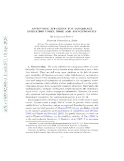 Asymptotic efficiency for covariance estimation under noise and
  asynchronicity