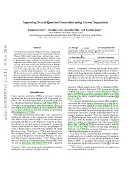 Improving Neural Question Generation using Answer Separation