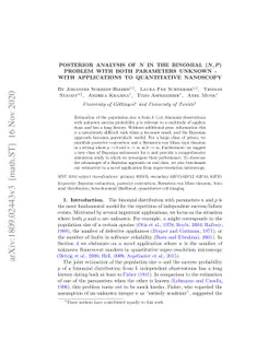 Posterior analysis of $n$ in the binomial $(n,p)$ problem with both
  parameters unknown -- with applications to quantitative nanoscopy
