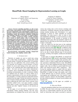 BiasedWalk: Biased Sampling for Representation Learning on Graphs