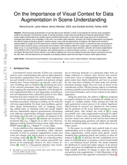 On the Importance of Visual Context for Data Augmentation in Scene
  Understanding