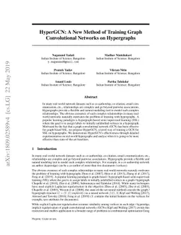 HyperGCN: A New Method of Training Graph Convolutional Networks on
  Hypergraphs