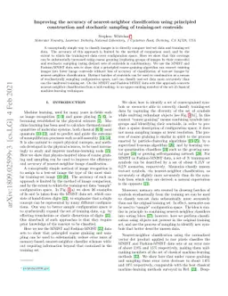 Improving the accuracy of nearest-neighbor classification using
  principled construction and stochastic sampling of training-set centroids