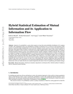 Hybrid Statistical Estimation of Mutual Information and its Application
  to Information Flow