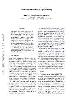Coherence-Aware Neural Topic Modeling