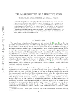 The smoothness test for a density function