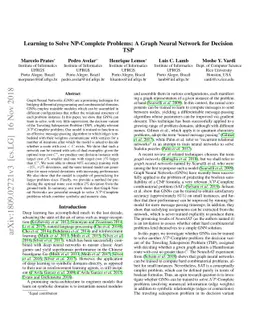 Learning to Solve NP-Complete Problems - A Graph Neural Network for
  Decision TSP