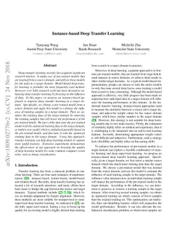 Instance-based Deep Transfer Learning