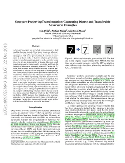 Structure-Preserving Transformation: Generating Diverse and Transferable
  Adversarial Examples
