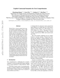 Explicit Contextual Semantics for Text Comprehension