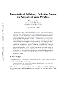 Computational Sufficiency, Reflection Groups, and Generalized Lasso
  Penalties