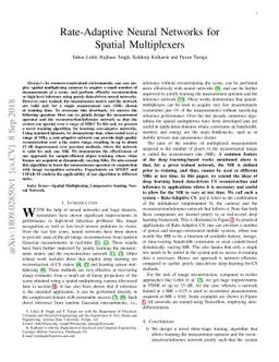 Rate-Adaptive Neural Networks for Spatial Multiplexers