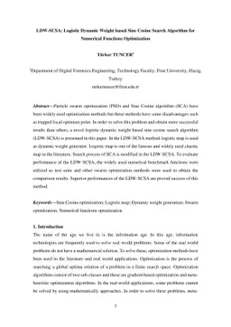 LDW-SCSA: Logistic Dynamic Weight based Sine Cosine Search Algorithm for
  Numerical Functions Optimization