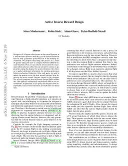 Active Inverse Reward Design