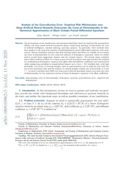 Analysis of the Generalization Error: Empirical Risk Minimization over
  Deep Artificial Neural Networks Overcomes the Curse of Dimensionality in the
  Numerical Approximation of Black-Scholes Partial Differential Equations