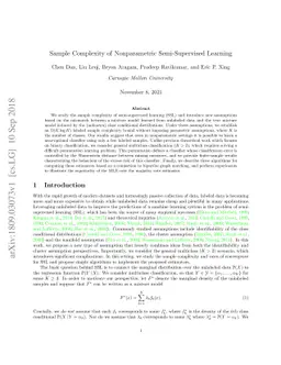 Sample Complexity of Nonparametric Semi-Supervised Learning