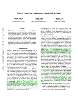 Efficient Counterfactual Learning from Bandit Feedback