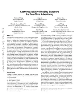 Learning Adaptive Display Exposure for Real-Time Advertising