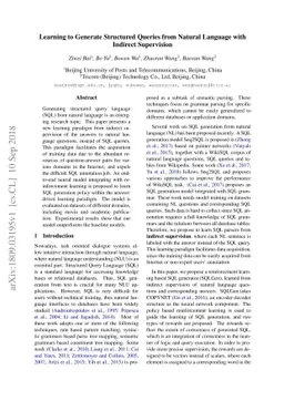 Learning to Generate Structured Queries from Natural Language with
  Indirect Supervision