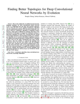 Finding Better Topologies for Deep Convolutional Neural Networks by
  Evolution