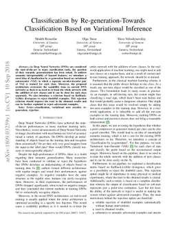 Classification by Re-generation: Towards Classification Based on
  Variational Inference