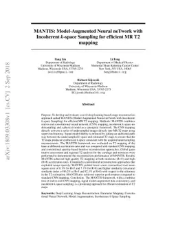 MANTIS: Model-Augmented Neural neTwork with Incoherent k-space Sampling
  for efficient MR T2 mapping
